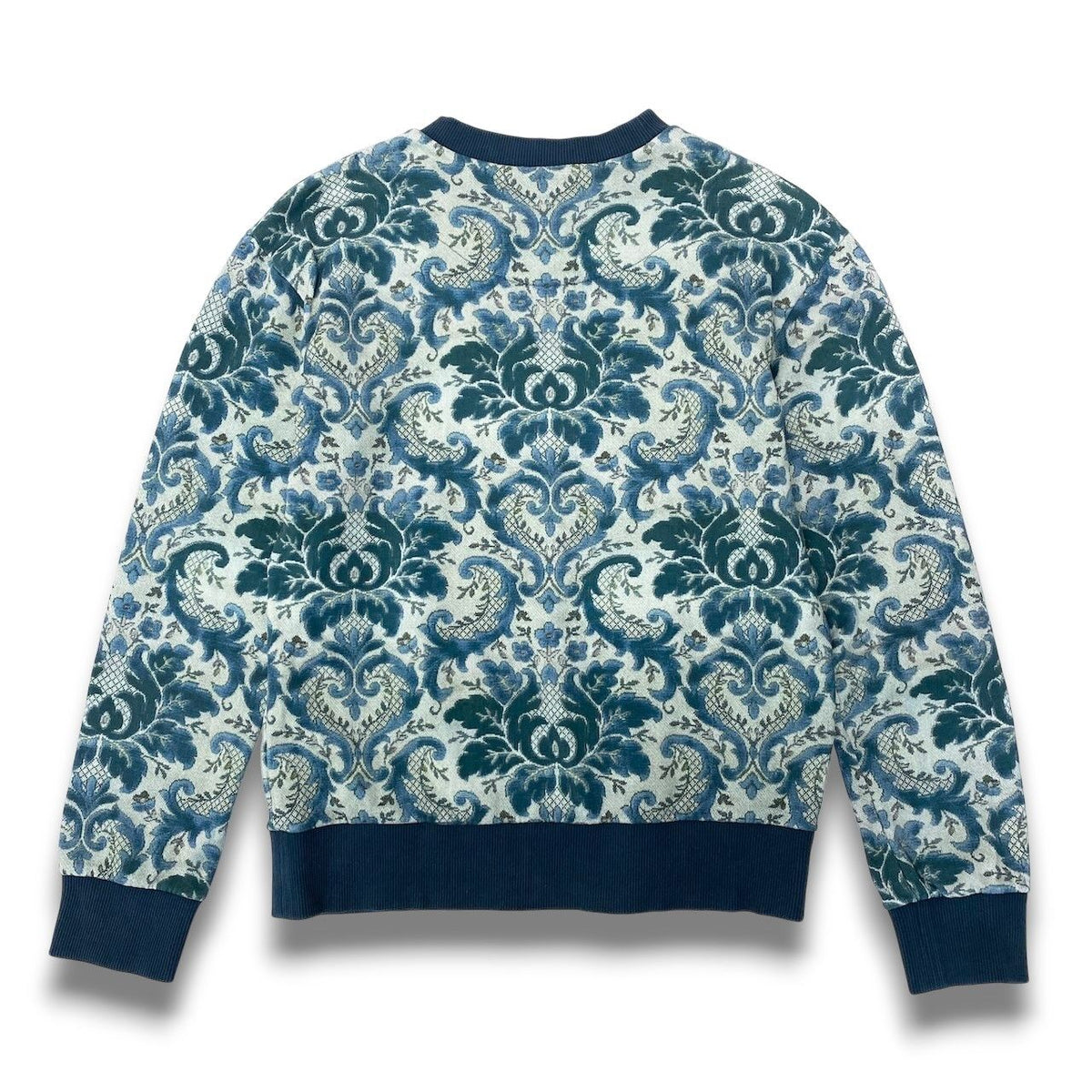 Dolce & Gabbana D&G Long Sleeve Sweatshirt Crew Neck Floral Pattern 44 Navy — view 3