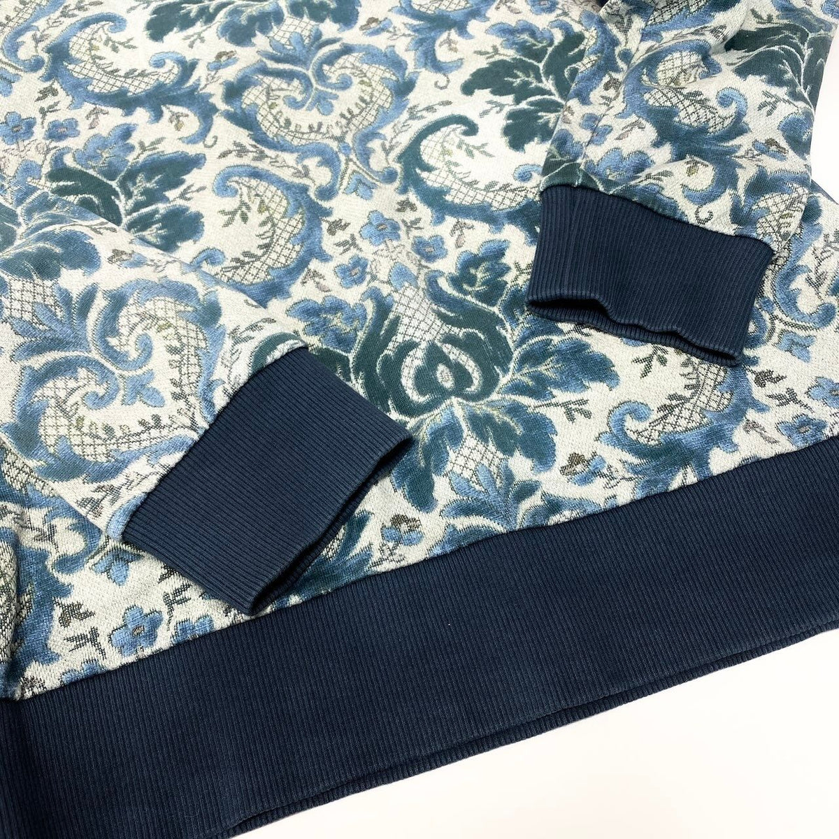 Dolce & Gabbana D&G Long Sleeve Sweatshirt Crew Neck Floral Pattern 44 Navy — view 5