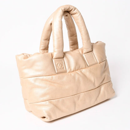 Chanel Coco Cocoon MM Tote Bag CC Logo Lambskin Gold — view 3