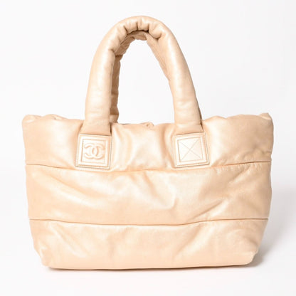 Chanel Coco Cocoon MM Tote Bag CC Logo Lambskin Gold