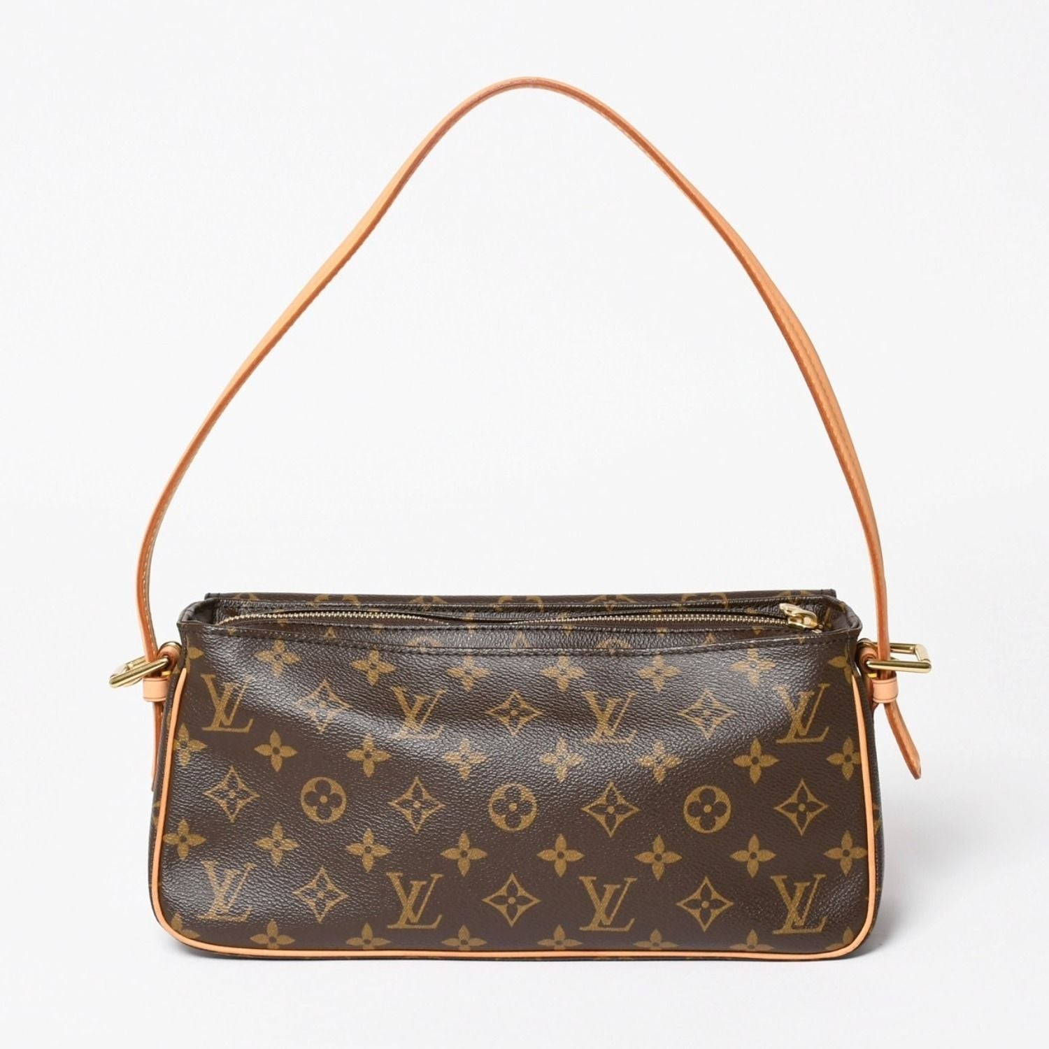 Louis Vuitton Viva-Cite MM Handbag Bag Monogram Brown Gold — view 2