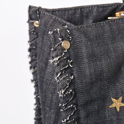 Chanel Chain Tote Bag Night Flight Embroidery CC Logo Denim — view 6
