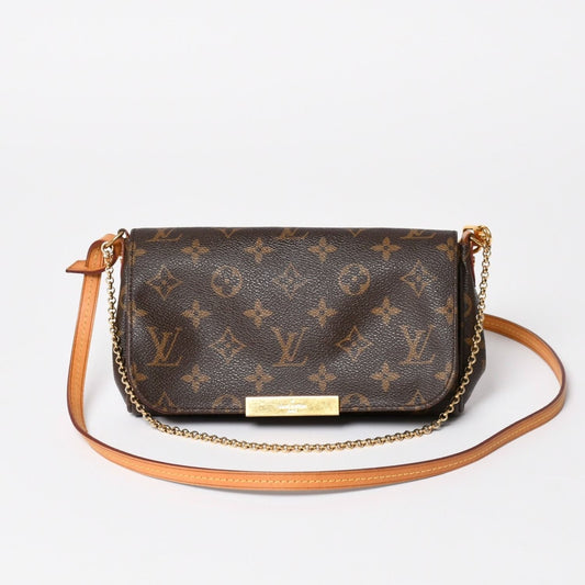 Louis Vuitton Favorite PM Shoulder Bag Monogram Brown Gold