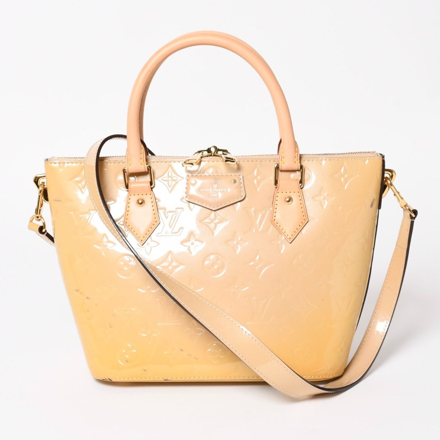 Louis Vuitton Monogram Vernis Montebello PM 2-Way Bag Beige Gold