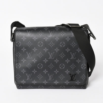 Louis Vuitton Shoulder Bag District NM Monogram Eclipse Black
