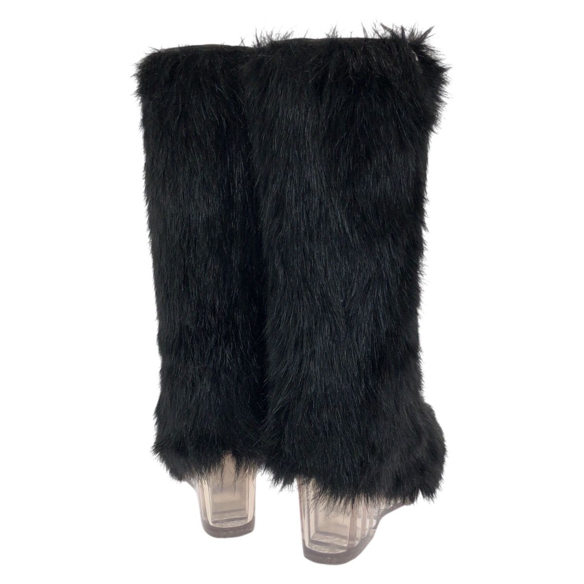 Chanel Fantasy Black Silver Acrylic Polyester Boots 37 — view 4