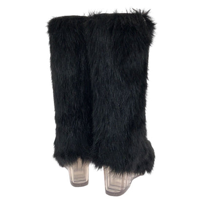 Chanel Fantasy Black Silver Acrylic Polyester Boots 37 — view 4