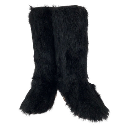 Chanel Fantasy Black Silver Acrylic Polyester Boots 37 — view 2