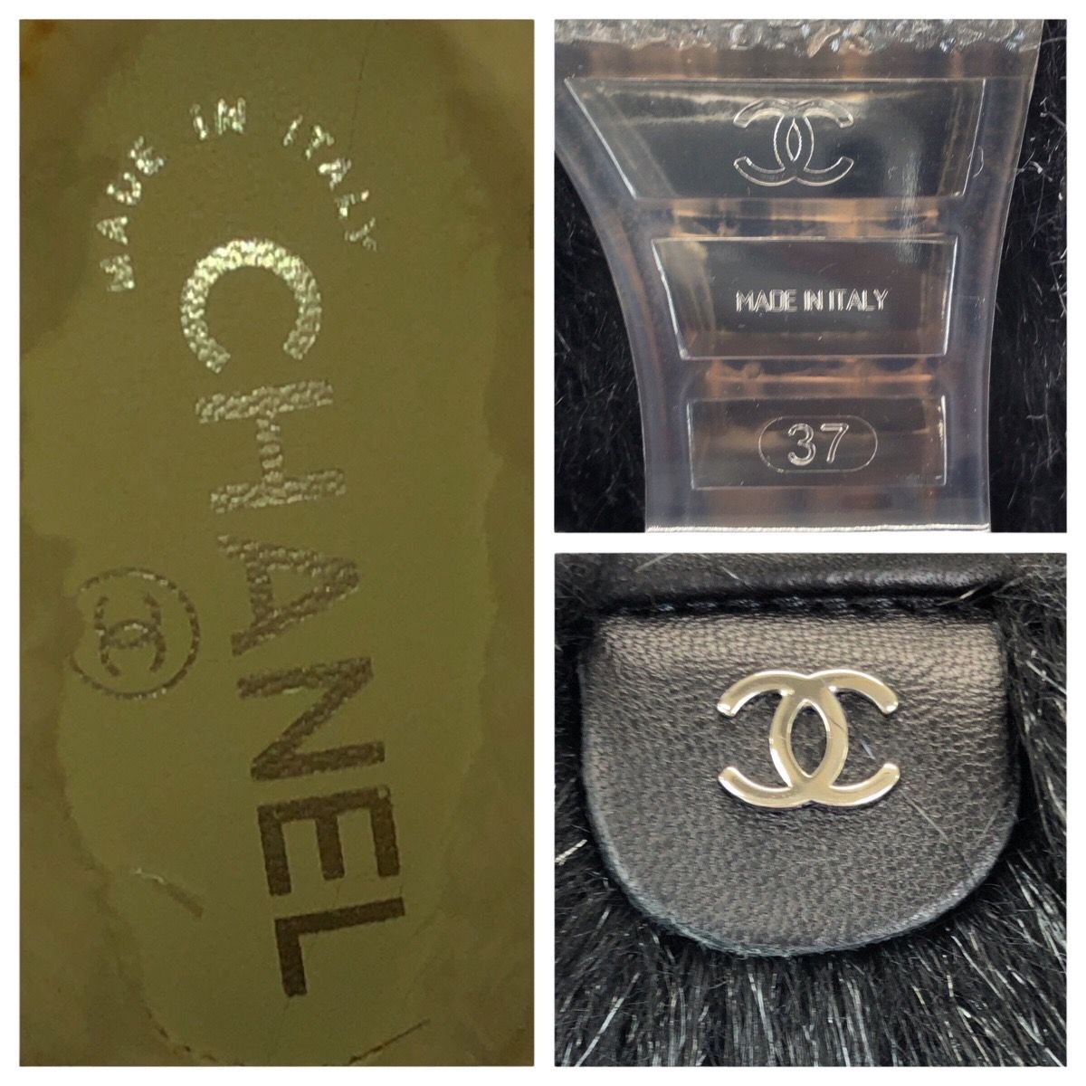 Chanel Fantasy Black Silver Acrylic Polyester Boots 37 — view 8