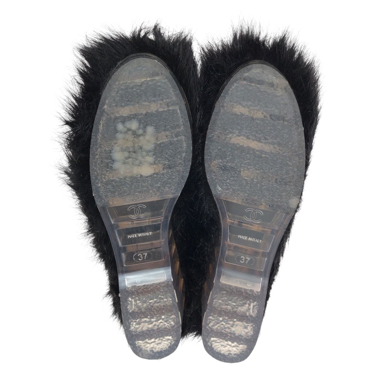 Chanel Fantasy Black Silver Acrylic Polyester Boots 37 — view 6
