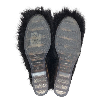 Chanel Fantasy Black Silver Acrylic Polyester Boots 37 — view 6
