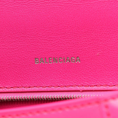 Balenciaga Handbag Hourglass Small 2-Way Fuchsia Pink Leather — view 4