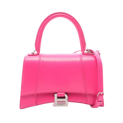 Balenciaga Handbag Hourglass Small 2-Way Fuchsia Pink Leather