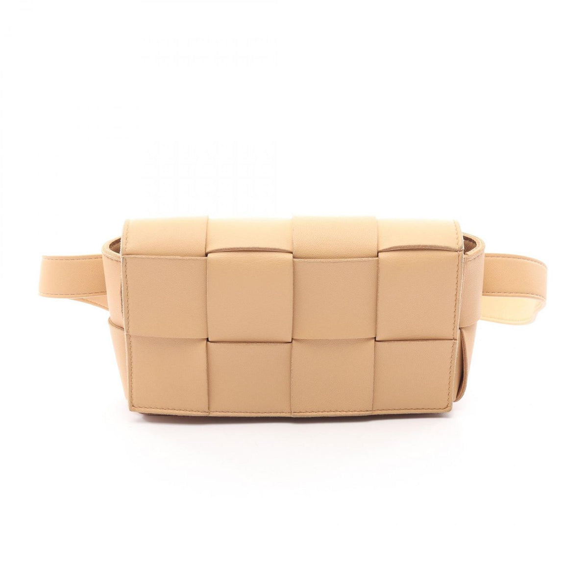 Bottega Veneta Waist Bag Cassette Maxi Intrecciato Beige Leather