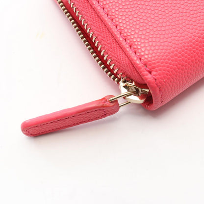 Chanel Round Wallet CC Logo Pink Caviar Leather CC — view 8
