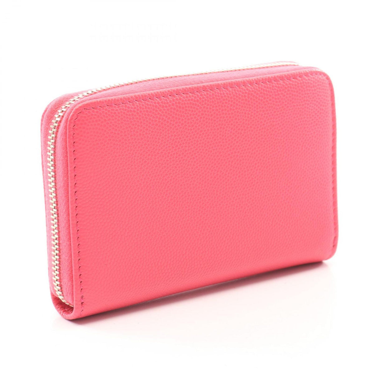 Chanel Round Wallet CC Logo Pink Caviar Leather CC — view 2