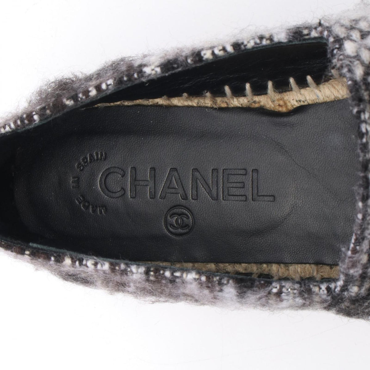 Chanel CC Logo Espadrilles Slip Ons Fabric — view 5