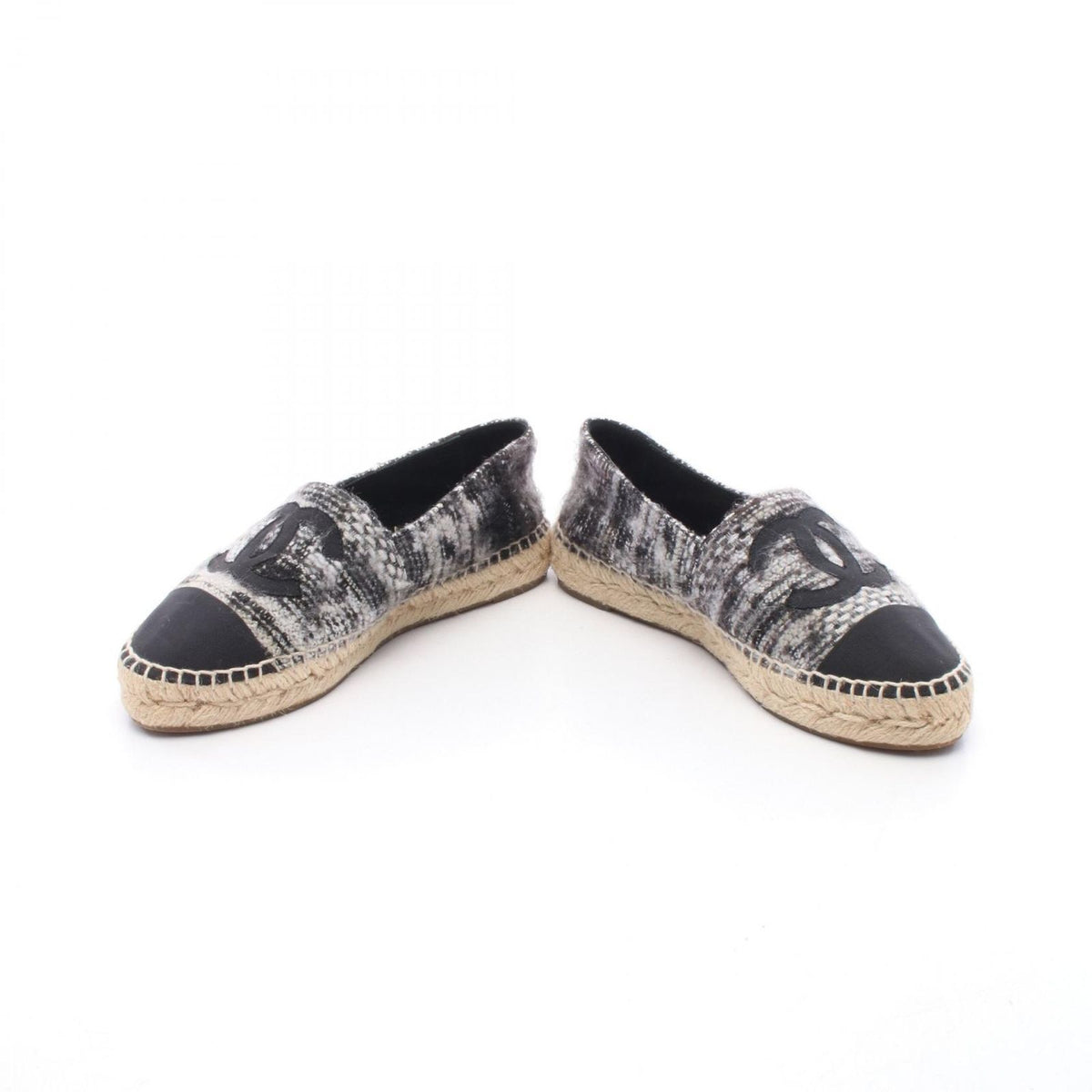 Chanel CC Logo Espadrilles Slip Ons Fabric — view 3