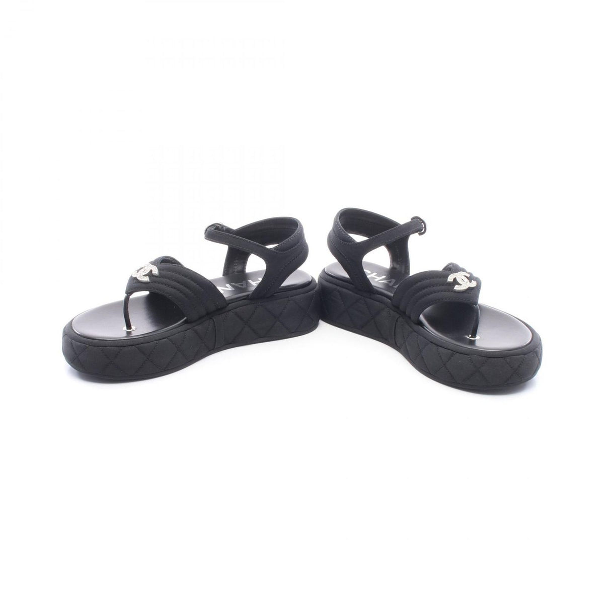 Chanel Sandals Quilted CC Logo — view 3