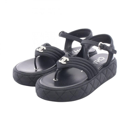 Chanel Sandals Quilted CC Logo