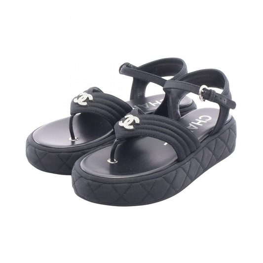 Chanel Sandals Quilted CC Logo