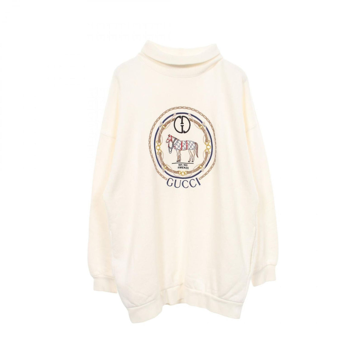 Gucci Sweatshirt Interlocking G Embroidery High Neck Cotton