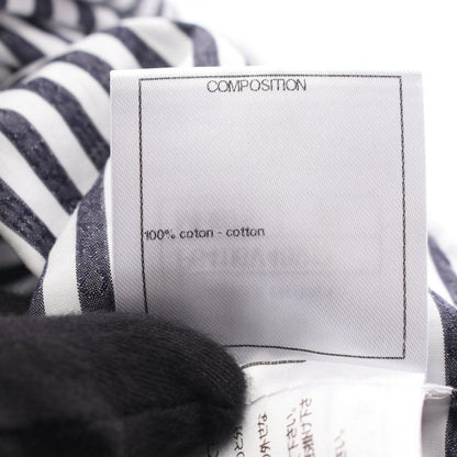 Chanel CC Logo Button Border Long Sleeve Cotton Shirt — view 4