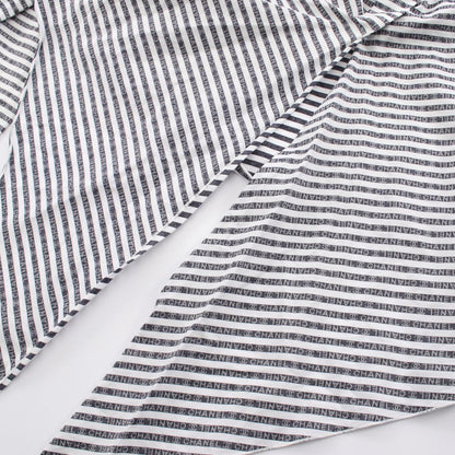 Chanel CC Logo Button Border Long Sleeve Cotton Shirt — view 8