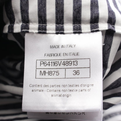 Chanel CC Logo Button Border Long Sleeve Cotton Shirt — view 5