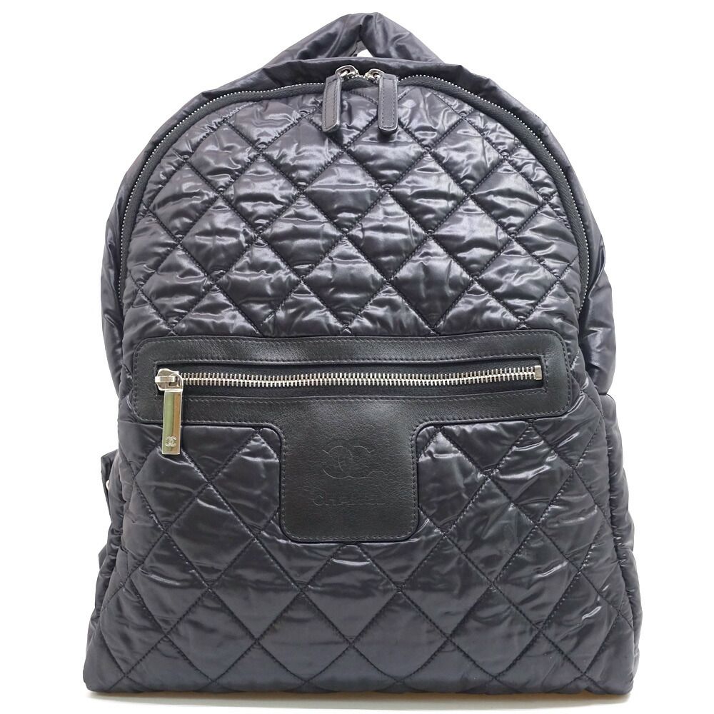 Chanel Backpack Coco Cocoon Nylon Black 23