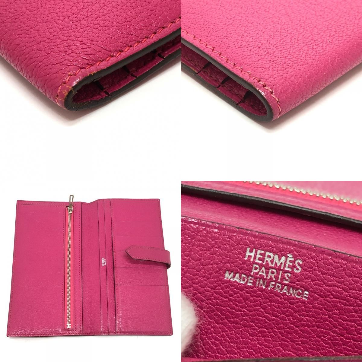 Hermes Wallet Bearn Classic Chevre Pink — view 8