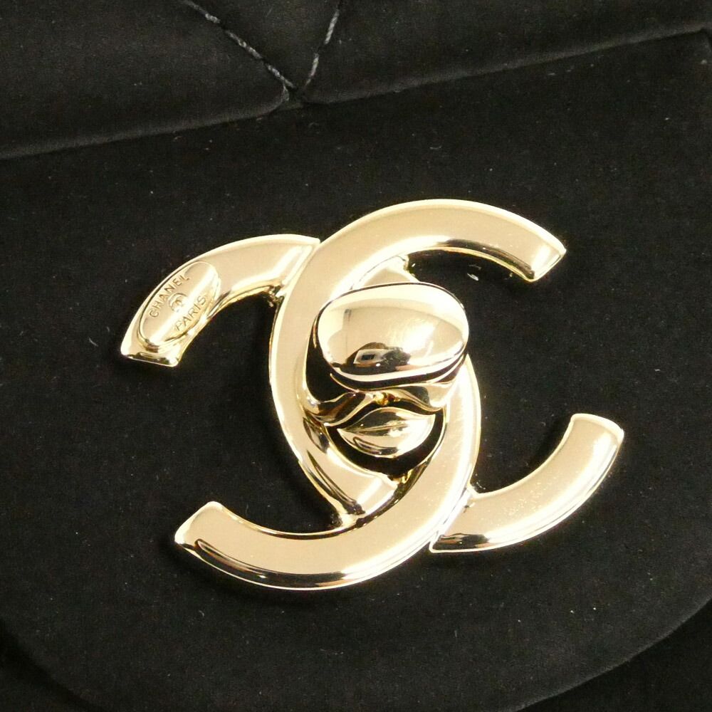 Chanel Large Bowling Bag Velvet Effect Nylon Black — view 6