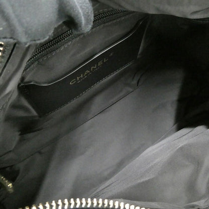 Chanel Large Bowling Bag Velvet Effect Nylon Black — view 5