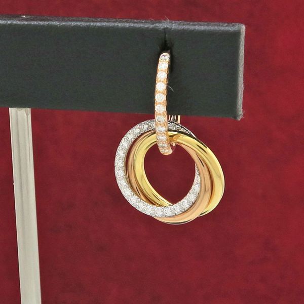 Cartier Trinity Diamond Earrings — view 3