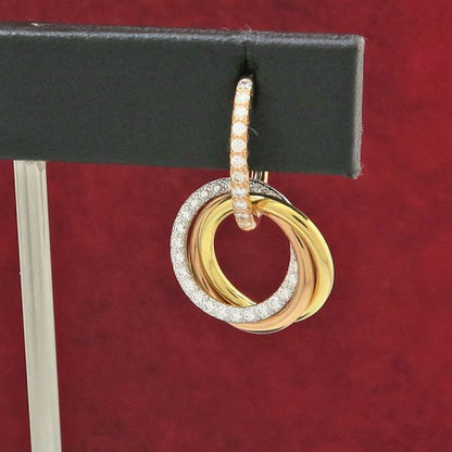 Cartier Trinity Diamond Earrings — view 3