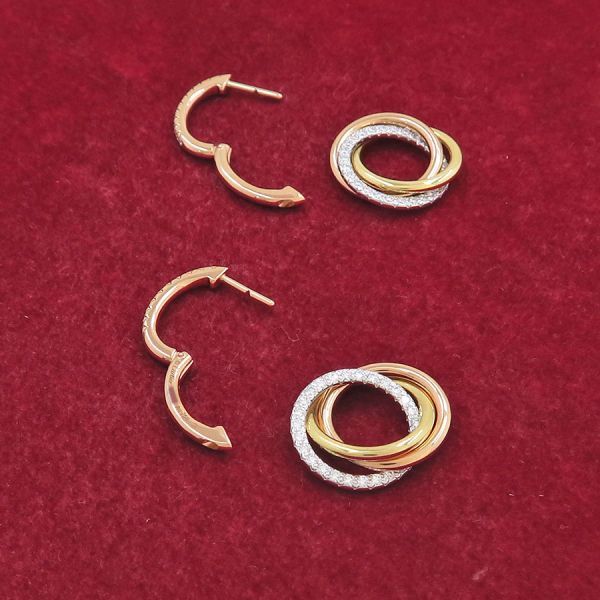 Cartier Trinity Diamond Earrings — view 5