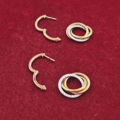 Cartier Trinity Diamond Earrings — view 5