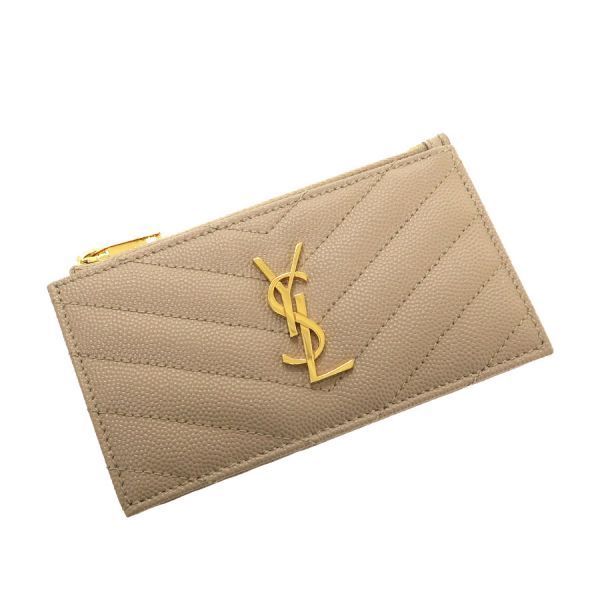 Saint Laurent Paris Monogram Fragment Zip Card Case