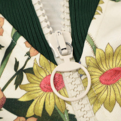 Gucci White Flower Print Frill Sleeve Jersey Dress XS — view 6