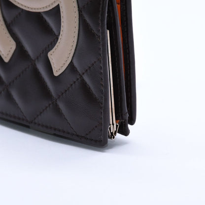 Chanel Cambon Line Kiss Lock Compact Wallet Bifold CC Logo Calfskin — view 7