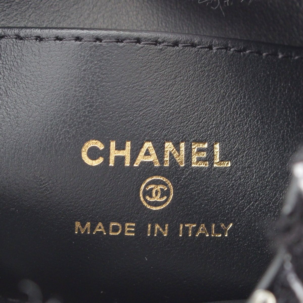 Chanel Tweed Sequin Mini Shopping Coco Handle Chain Shoulder Bag Black White — view 7