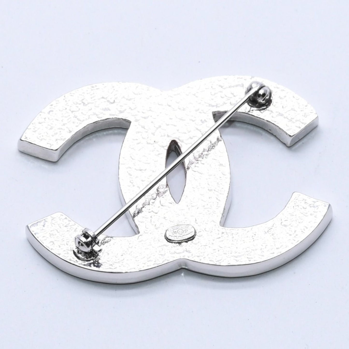 Chanel CC Logo Brooch 01 Metal Rhinestone Silver Clear — view 6