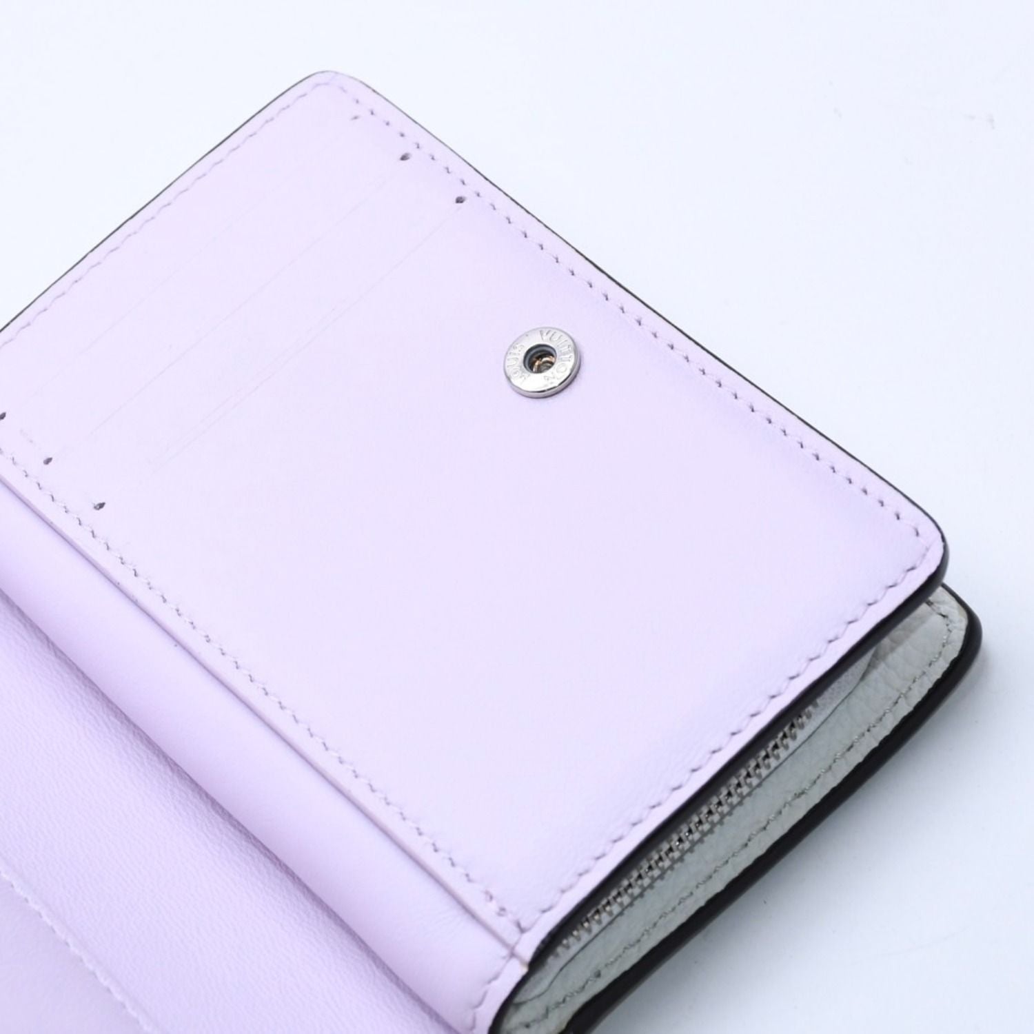 Louis Vuitton Fold Wallet White Black Purple Monogram Portefeuille Clair — view 8