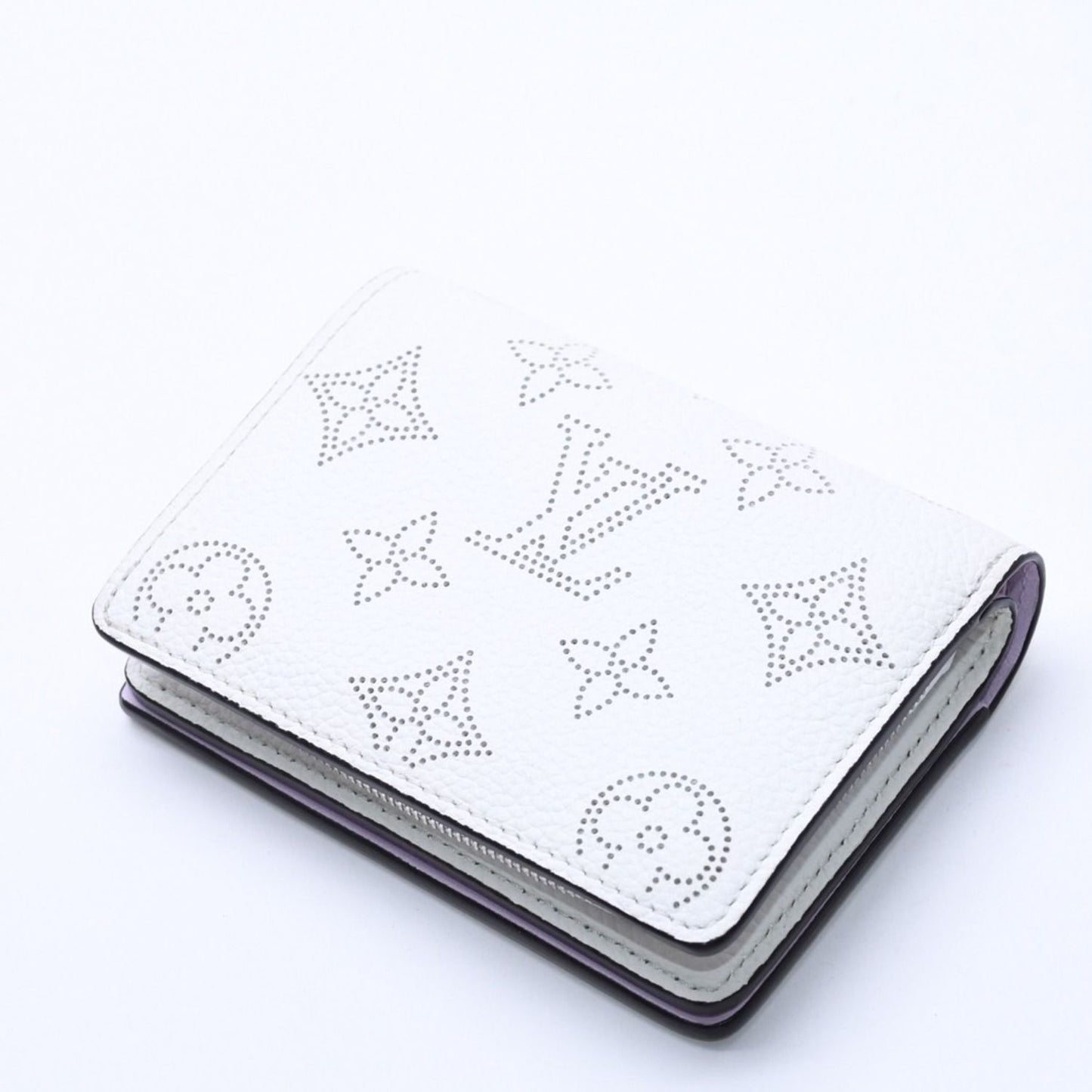 Louis Vuitton Fold Wallet White Black Purple Monogram Portefeuille Clair — view 3