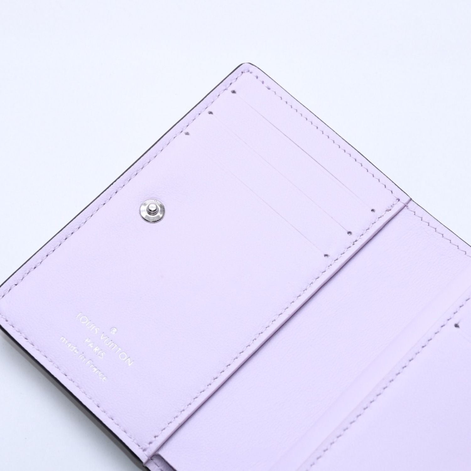 Louis Vuitton Fold Wallet White Black Purple Monogram Portefeuille Clair — view 7
