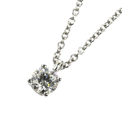 Tiffany & Co Platinum Solitaire Necklace Diamond 40.5