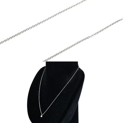 Tiffany & Co Platinum Solitaire Necklace Diamond 40.5 — view 4