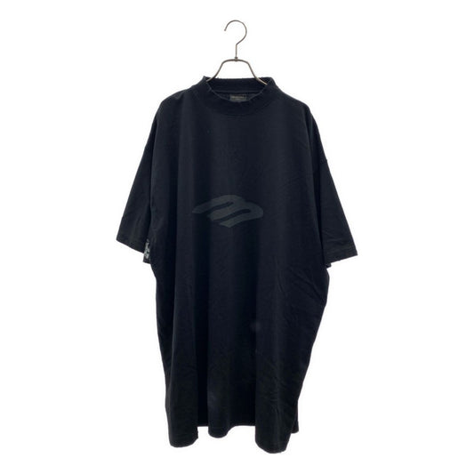 Balenciaga Oversized Tee Distressed Logo Print T-Shirt 4 Black