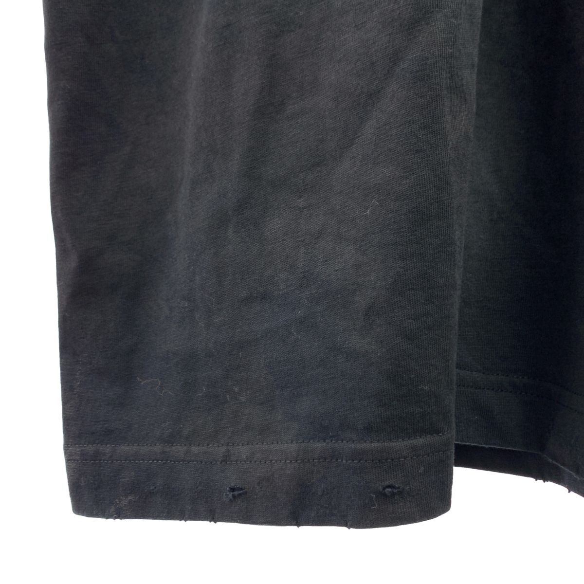 Balenciaga Oversized Tee Distressed Logo Print T-Shirt 4 Black — view 3