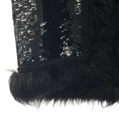 Celine Sequin Fur Vest Black — view 3